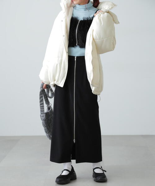 FREE'S MART（フリーズマート）の「[MFM]フロントジップストレートスカート（スカート・レディース・ブラック/グレー・SMALL/MEDIUM）」の22枚目の写真