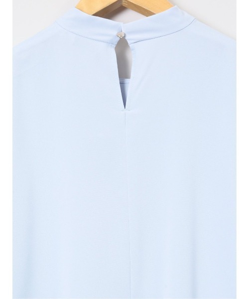 m.f.editorial（エムエフエディトリアル）の「【ストレッチ　マシンウォッシャブル】m.f.エディトリアル レディース パールボウタイ 8分袖プルオーバーブラウス（シャツ/ブラウス・レディース・サックスブルー/ホワイト/ライトグレー・MEDIUM/LARGE）」の17枚目の写真