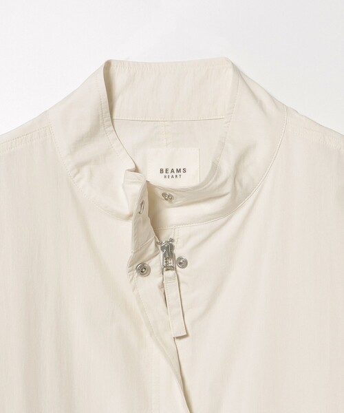 BEAMS HEART（ビームスハート）の「撥水ナイロンモッズコート（モッズコート・レディース・オリーブ/チャコールグレー/オフホワイト・FREE）」の19枚目の写真