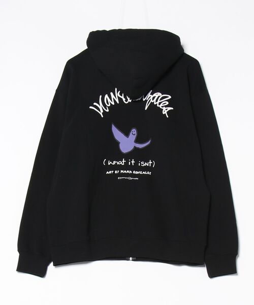 (What it isNt)ART BY MARKGONZALES(ワットイットイズント)の「【(What it isNt)ART BY MARKGONZALES / (ワットイットイズント) アートバイ マークゴンザレス】バックプリントジップフーディー(パーカー・メンズ・グレー/ホワイト/ブラック・MEDIUM/LARGE/X-LARGE)」の5枚目の写真