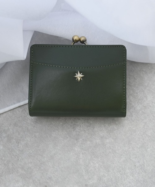 An+u（アンユー）の「[An＋u]W Starスタッズガマグチミドルウォレット（財布・レディース・ブラウン/ダークブラウン/グリーン/ブラック/ネイビー/イエロー・FREE）」の10枚目の写真