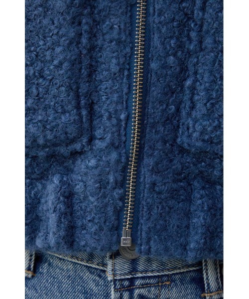 AZUL by moussy(アズールバイマウジー)の「ブークレビッグポケットコート(ブルゾン・レディース・ブルー/杢グレー・SMALL/MEDIUM)」の13枚目の写真