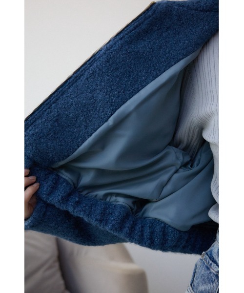 AZUL by moussy(アズールバイマウジー)の「ブークレビッグポケットコート(ブルゾン・レディース・ブルー/杢グレー・SMALL/MEDIUM)」の11枚目の写真