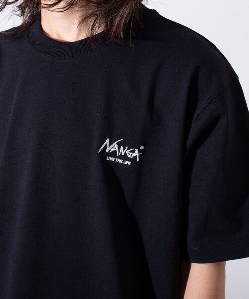 人気☆【HUGO】Nalono バックプリント Tシャツ 関税/送料込み NANGA×GLOSTER】別注 ワンポイントロゴ刺繍 バックプリントT