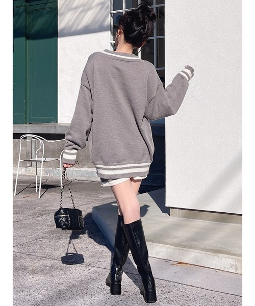 セール】ラインジップニットセットアップ（セットアップ）｜MIIA