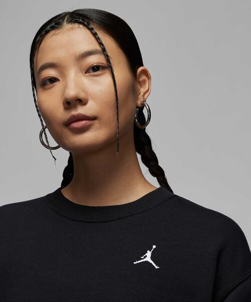 JORDAN BRAND(ジョーダンブランド)の「ジョーダン ブルックリン フリース ウィメンズ フレンチ テリー クルーネック スウェットシャツ / Jordan Brooklyn Fleece Women's French Terry Crew-Neck Sweatshirt HJ1354-010 Black(スウェット・レディース・ブラック・L/M/S/XL/XS)」の3枚目の写真