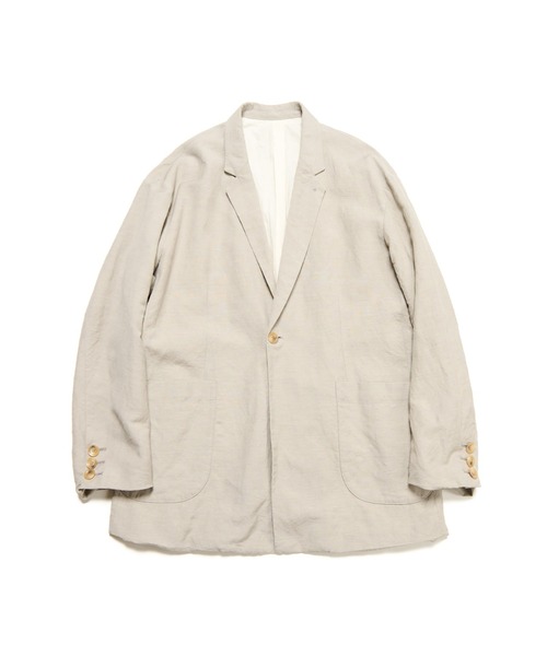 LINEN WOOL RELAX FIT 1BUTTON BLAZER（テーラードジャケット