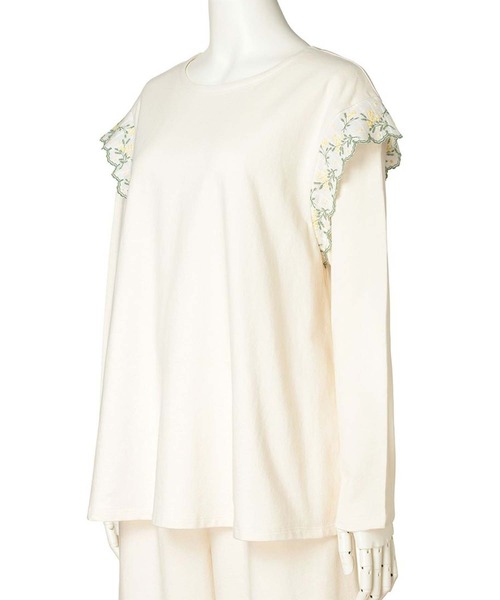 KID BLUE（キッドブルー）の「キッドブルー -ミモザレースインレイ -長袖トップス -KRBN516 -kidblue（その他トップス・レディース・サックスブルー/アイボリー・M/L）」の8枚目の写真