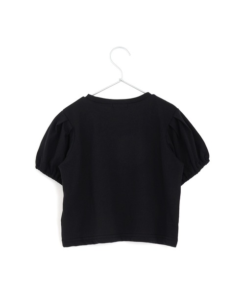 MAKE YOUR DAY(メイクユアデイ)の「ママとおそろい リボンパフスリーブ半袖Tシャツ■80~140cm(Tシャツ/カットソー・キッズ・ブラック/ピンク/オフホワイト・140/130/110/90/120/80/100)」の11枚目の写真