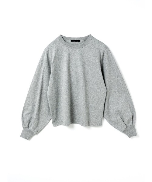 mizuiroind（ミズイロインド）の「mizuiro ind パフスリーブロングT（Tシャツ/カットソー・レディース・ホワイト/ライトグレー/ブルーグレー/アイボリー/ブラック/グレー/カーキ・FREE）」の5枚目の写真