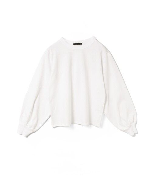 mizuiroind（ミズイロインド）の「mizuiro ind パフスリーブロングT（Tシャツ/カットソー・レディース・ホワイト/ライトグレー/ブルーグレー/アイボリー/ブラック/グレー/カーキ/ベージュ/オフホワイト/ホワイト系その他・FREE）」の3枚目の写真