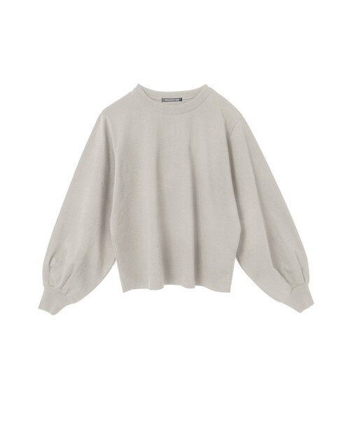 mizuiroind（ミズイロインド）の「mizuiro ind パフスリーブロングT（Tシャツ/カットソー・レディース・ホワイト/ライトグレー/ブルーグレー/アイボリー/ブラック/グレー/カーキ・FREE）」の4枚目の写真