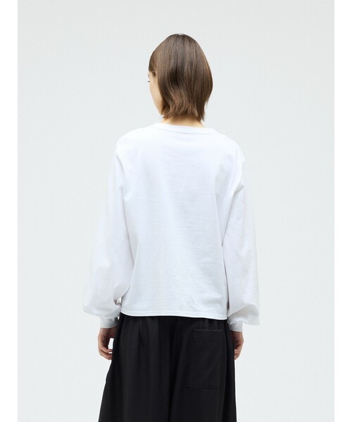 mizuiroind（ミズイロインド）の「mizuiro ind パフスリーブロングT（Tシャツ/カットソー・レディース・ホワイト/ライトグレー/ブルーグレー/アイボリー/ブラック/グレー/カーキ・FREE）」の18枚目の写真