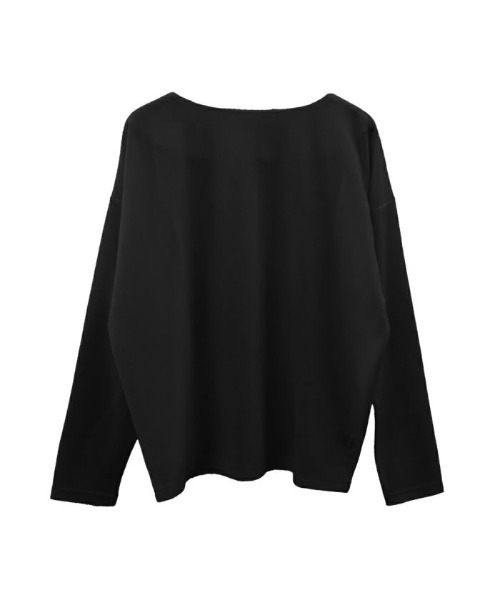 aquagarage(アクアガレージ)の「ボートネックボックスTシャツ(Tシャツ/カットソー・レディース・グレイッシュベージュ/オフホワイト/ブラック・L/M)」の13枚目の写真