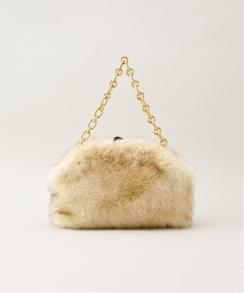 LE VERNIS（ル・ベルニ）の「LE VERNIS(ル・ベルニ)Renard big clutch（クラッチバッグ・レディース・ベージュ/ブラウン/チャコールグレー・FREE）」の7枚目の写真