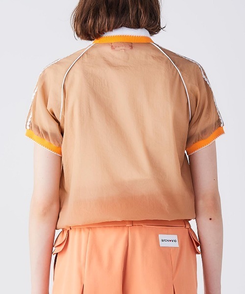 archivio(アルチビオ)の「<LADIES>シアー半袖プルオーバー(Tシャツ/カットソー・レディース・ネイビー/キャメル/ライトグリーン・S/M/L)」の16枚目の写真