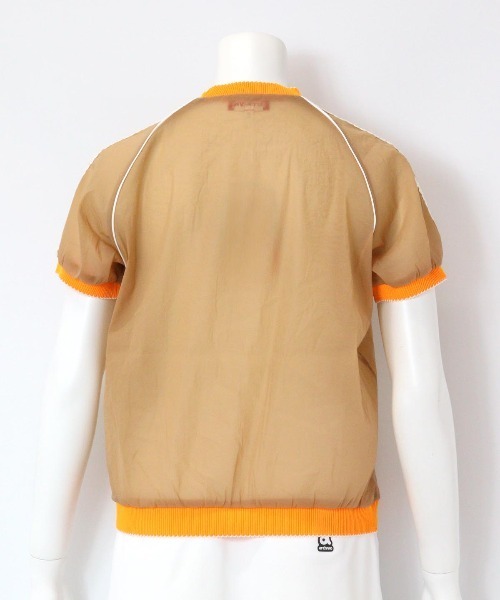 archivio(アルチビオ)の「<LADIES>シアー半袖プルオーバー(Tシャツ/カットソー・レディース・ネイビー/キャメル/ライトグリーン・S/M/L)」の7枚目の写真