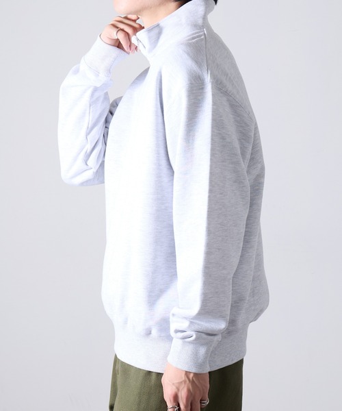 セール】【Cross＆Stitch】レギュラーウェイトハーフジップスウェット