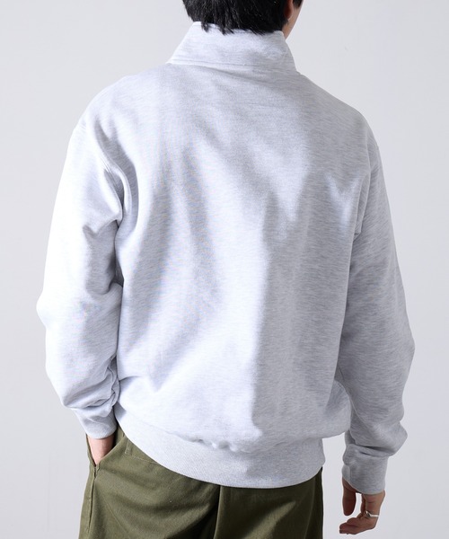 セール】【Cross＆Stitch】レギュラーウェイトハーフジップスウェット