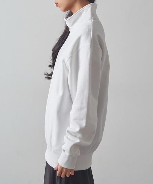 セール】【Cross＆Stitch】レギュラーウェイトハーフジップスウェット