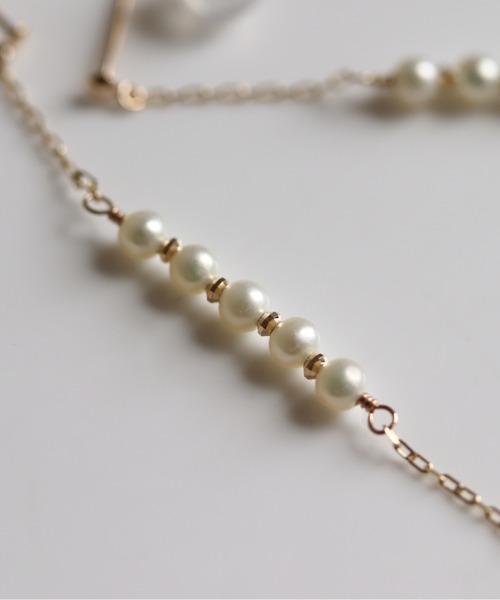 パール チェーン ピアス | K10YG（ピアス（両耳用））｜cui-cui