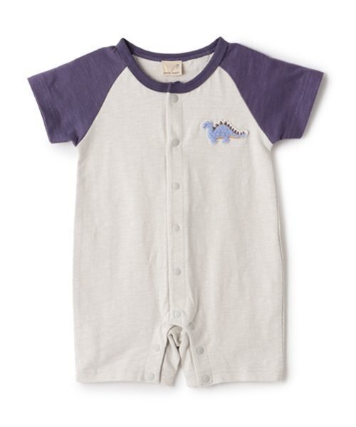 petit main（プティマイン）の「ラグランカバーオール（ロンパース・キッズ・ベージュ/ブルー系その他2/ライトグリーン・70cm/80ｃｍ）」の3枚目の写真