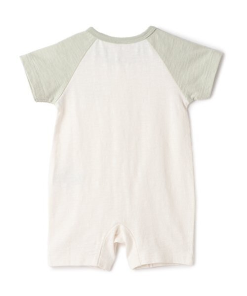 petit main（プティマイン）の「ラグランカバーオール（ロンパース・キッズ・ベージュ/ブルー系その他2/ライトグリーン・70cm/80ｃｍ）」の5枚目の写真