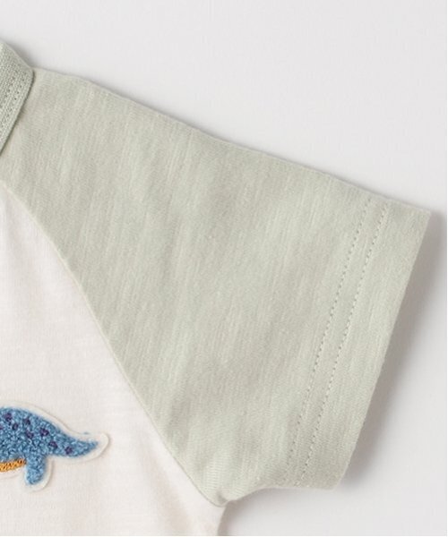 petit main（プティマイン）の「ラグランカバーオール（ロンパース・キッズ・ベージュ/ブルー系その他2/ライトグリーン・70cm/80ｃｍ）」の8枚目の写真