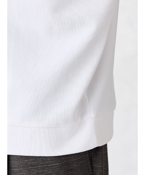 TRANS CONTINENTS（トランスコンチネンツ）の「TRANS CONTINENTS　ハイゲージ　モックネックロンT　ホワイト/ブラック/ピンク/ベージュ（Tシャツ/カットソー・メンズ・ベージュ/ホワイト/ピンク/ブラック・M/L/LL）」の10枚目の写真