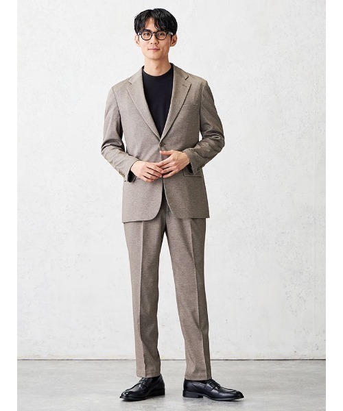 TRANS CONTINENTS（トランスコンチネンツ）の「TRANS CONTINENTS　ハイゲージ　モックネックロンT　ホワイト/ブラック/ピンク/ベージュ（Tシャツ/カットソー・メンズ・ベージュ/ホワイト/ピンク/ブラック・M/L/LL）」の16枚目の写真