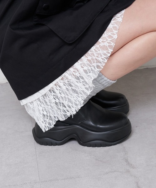 RAY CASSIN（レイカズン）の「厚底スリッポン（スリッポン・レディース・ブラック/ベージュ・M/S/L）」の9枚目の写真