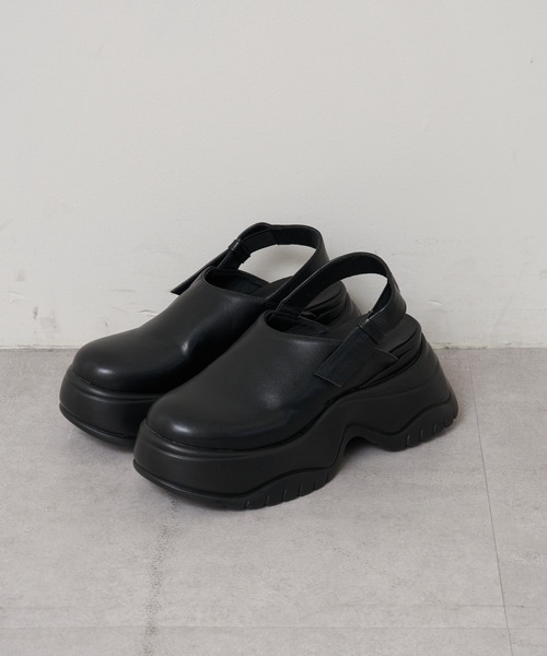 RAY CASSIN（レイカズン）の「厚底スリッポン（スリッポン・レディース・ブラック/ベージュ・M/S/L）」の6枚目の写真