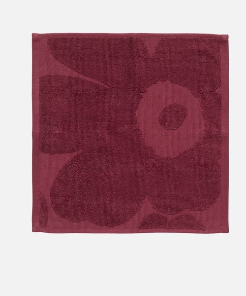 marimekko(マリメッコ)の「Unikko / Solid mini towel 32X32(ハンカチ/ハンドタオル・レディース・ワインレッド・FREE)」の1枚目の写真