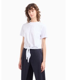【エンポリオ アルマーニ】Tシャツ 軽量ジャージー ノット