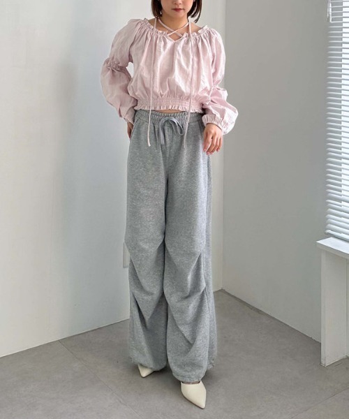 archives（アルシーヴ）の「コットンレースオフショルブラウス（シャツ/ブラウス・レディース・ピンク/オフホワイト/ブラック・MEDIUM）」の9枚目の写真