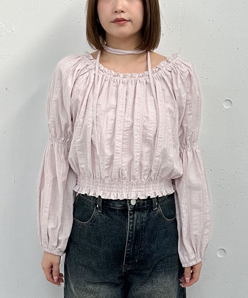 レディース CANYON de CHELLY レースコットンシャツ Dot＆Stripes CHILD WOMAN tシャツ 30/-天竺 ティアードコットン