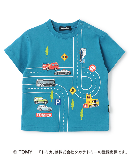 kladskap(クレードスコープ)の「【トミカ】半袖Tシャツ(Tシャツ/カットソー・キッズ・ブルー/サーモンピンク・90cm/100cm/110cm/120cm)」の1枚目の写真