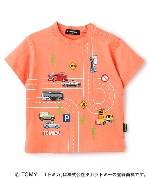 kladskap(クレードスコープ)の「【トミカ】半袖Tシャツ(Tシャツ/カットソー・キッズ・ブルー/サーモンピンク・90cm/100cm/110cm/120cm)」の2枚目の写真