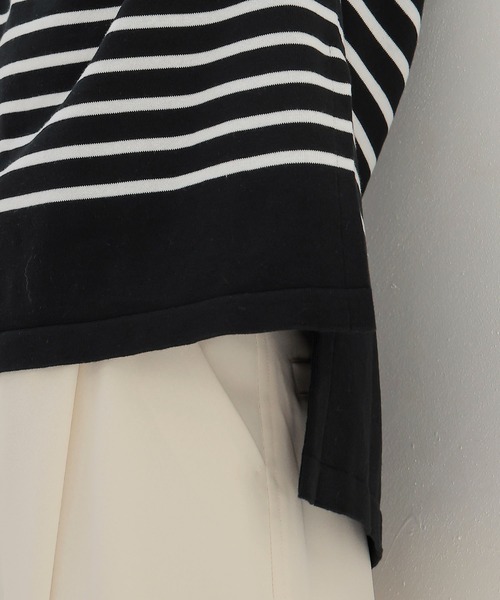 DRESSLAVE(ドレスレイブ)の「uca / cool touch stripe tank pullover(クールタッチストライプ柄タンクプルオーバー)(ニット/セーター・レディース・ホワイト/ブラック・38)」の6枚目の写真