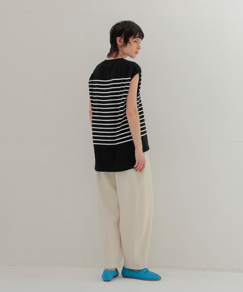 DRESSLAVE(ドレスレイブ)の「uca / cool touch stripe tank pullover(クールタッチストライプ柄タンクプルオーバー)(ニット/セーター・レディース・ホワイト/ブラック・38)」の10枚目の写真