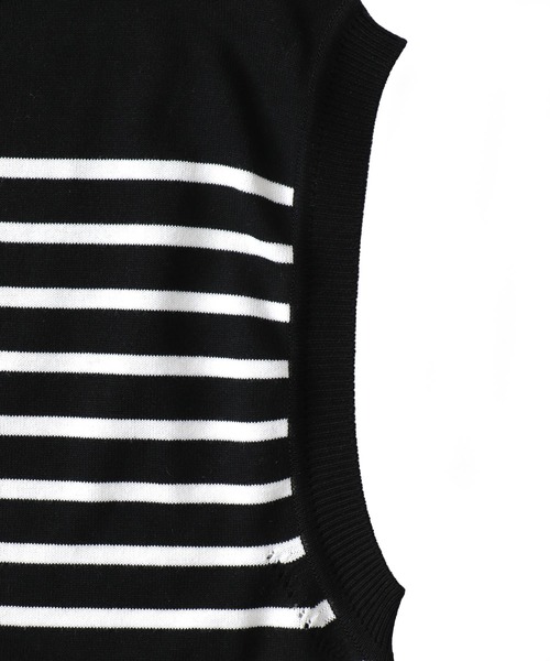DRESSLAVE(ドレスレイブ)の「uca / cool touch stripe tank pullover(クールタッチストライプ柄タンクプルオーバー)(ニット/セーター・レディース・ホワイト/ブラック・38)」の12枚目の写真