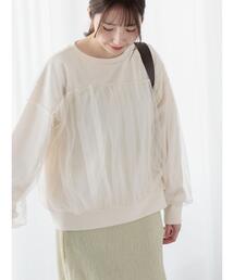 Te chichi TERRASSE | チュールドッキング裏毛スウェット(Tシャツ/カットソー)