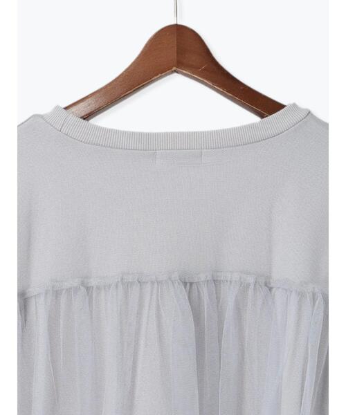 Te chichi TERRASSE（テチチテラス）の「チュールドッキング裏毛スウェット（Tシャツ/カットソー・レディース・ブラック/グレー/オフホワイト・F）」の15枚目の写真