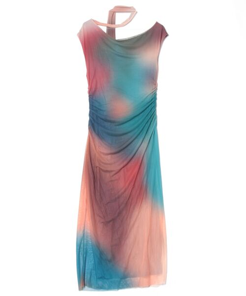 Desigual（デシグアル）の「オーロラグラデーション ドレープドレス　結婚式 二次会 フォーマル（ワンピース・レディース・ブラウン・M/L/XS/XL/S）」の6枚目の写真