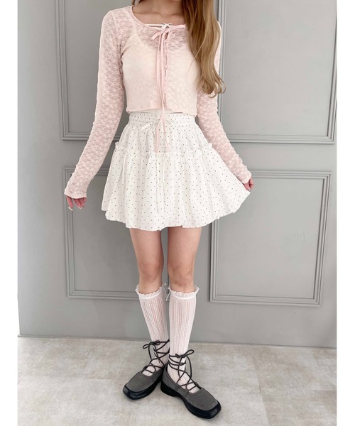 WC(ダブル シー)の「【PHILLY】リボン付フリルレースソックス(ソックス/靴下・レディース・アイボリー/ブラック/ホワイト・FREE)」の5枚目の写真