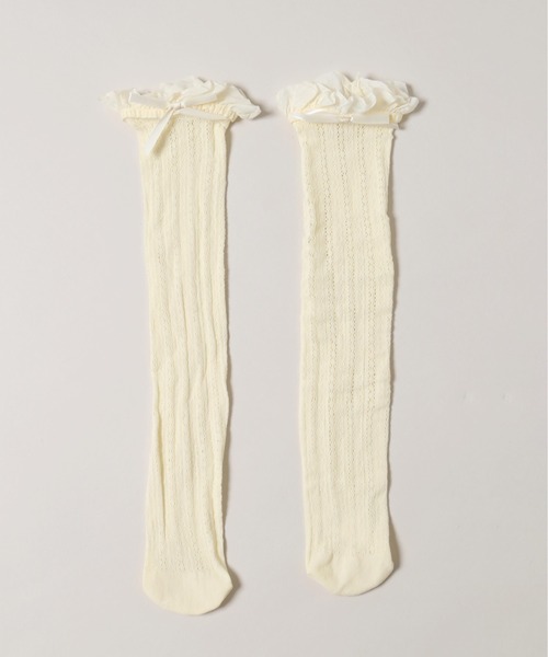 WC(ダブル シー)の「【PHILLY】リボン付フリルレースソックス(ソックス/靴下・レディース・アイボリー/ブラック/ホワイト・FREE)」の14枚目の写真