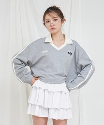 RAY CASSIN | 襟スキッパーラインルーズTシャツ(Tシャツ/カットソー)