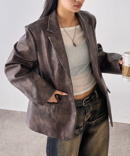 whoswhogallery ヴィンテージライク レザージャケット PAL GROUP OUTLET｜【WHO'S WHO gallery】ヴィンテージライクレザー