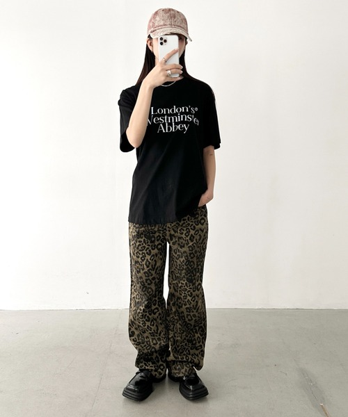 Bamm(バム)の「レオパード柄ワイドパンツ(デニムパンツ・レディース・レオパード・M/L)」の9枚目の写真