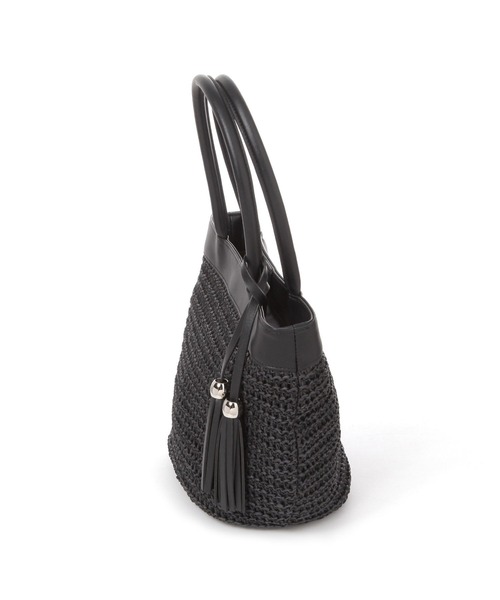 FOUND GOOD（ファウンドグッド）の「ペーパータッセルバッグ（ハンドバッグ・レディース・ホワイト系5/グレー系2/ピンク系2/ブラック・FREE）」の5枚目の写真